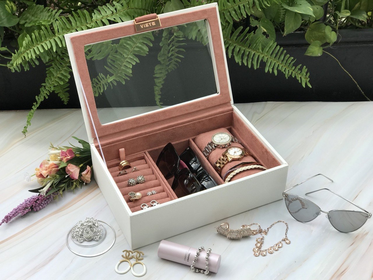 Hộp Trang Sức Mắt Kính Trắng - MK5